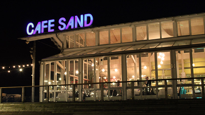 Café Sand am Bremer Osterdeich im Winter